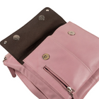 Champs Leather Ultimate Organizer Crossbody Bag with RFID - Pink-Top zipper entry keeps all your belongings safe and secure.