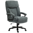 HOMCOM Big and Tall Executive Chair for Home - 450 lbs Capacity - Grey-Accommodating up to 440 lb. (200 kg), it's suitable for big and tall users