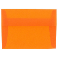 JAM Paper Enveloppes translucides A1, orange, 250/paquet-Enveloppes en papier translucide orange