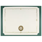 St. James Document/Certificate Holders - Gold Award Seal with Gold Ribbon - Green - 5 Pack-Suitable for horizontally or vertically oriented award certificates