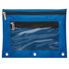 Pep Rally Binder Pouch with Mesh - Blue-Pencil case