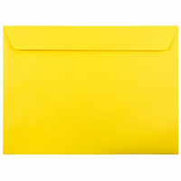 JAM Paper 9" x 12" Booklet Catalog Coloured Envelopes - Yellow Recycled - 50 Pack-Yellow Envelope