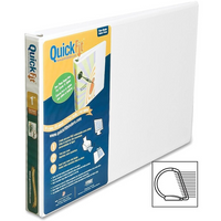Davis Overlay D-Ring Suede Presentation Binder, 11" x 17", 1", White-Durable large format antimicrobial view binder features heavy-duty locking angle D-rings and clear ink transfer-resistant overlays on front and spine
