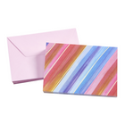 Mara-Mi - Bloc-notes - 3,5 x 5 - Bandes - Paquet de 20-20 cartes muettes, 20 enveloppes