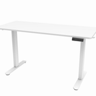 Uplite - Cadre de bureau électrique assis-debout à double moteur - Blanc-Longueur du pied du cadre : 23"
