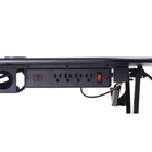 Rocelco 46" Corner Adjustable Desk Riser w/4AC+2USB - 1 USB-C - Black-Includes 4 UL approved AC outlets, 2 USB & 1 USB-C charging ports. 