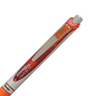 Pentel - Stylo gel EnerGel remplissable avec prise Rétractable - 0,7 mm - Orange  -Orange avec accents métalliques et clip de poche en métal