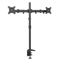 ShoppingAll - Support sur pied entièrement réglable pour deux écrans - Noir-Peut accueillir un moniteur de 13 à 32 pouces et pesant jusqu'à 17,6 livres/8 kg, avec des trous de montage VESA de 75 mm x 75 mm ou 100 mm x 100 mm.