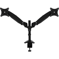 DAC MP-206 - Bras flexible pour moniteur double, noir-Rotation possible des écrans de jusqu'à 69 cm (27 po) pour visualisation à la verticale ou à l'horizontale, soit côte à côte ou dos à dos