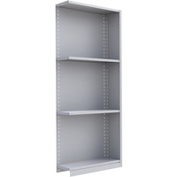 Metalware – Étagère enclenchable RK318, 4 tablettes, 36 x 24 x 88 po, gris pâle-Système de tablettes ajustables offrant un espace de rangement solide, mais économique qui convient à vos besoins