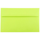 JAM Paper Enveloppes format livret de couleur vive, ferm. gommée, 6 x 9 1/2 po, vert lime, paq./100-Vert lime