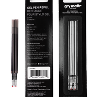 Gry Mattr − Recharge pour stylo gel − bleu − paquet de 2-Encre bleue