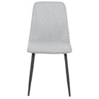 My Home My Living - Chaise d'appoint en tissu avec pieds en acier noir - Gris clair - Paquet de 2-Assise et dossier confortables en mousse de polyuréthane