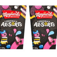 Maynards Bassetts Liquorice Allsorts Carton 400g-Rempli de bonbons Maynards Bassett's Liquorice Allsorts