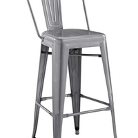 Modway - Promenade Tabouret de bar - Gunmetal-Tabouret de bar style café et bistro