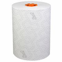 Scott - Essuie-mains en rouleau Pro Slimroll - Avec technologie Absorbency Pockets - Pour les distributrices avec mandrin orange - Blanc - Paquet de 6-580 pi/rouleau