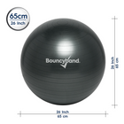 Bouncyband Balance Ball, 65cm, Dark Grey-Provides an outlet for excess energy alleviating anxiety, stress and boredom