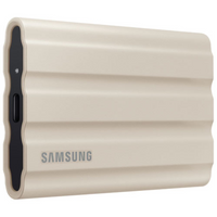 Samsung - T7 1TB USB 3.2 Gen. 2 Shield Portable SSD - Beige-Portable SSD, USB 3.2 GEN.2 (10Gbps); Compatible with PC, Mac, Android devices, gaming consoles & more