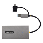 Startech - Adaptateur d'affichage USB A/C vers 2x 4K/1080p HDMI - 0,36' - Gris-Deux sorties vidéo HDMI avec 1x 4K 30Hz et 1x 1080p , Cet adaptateur USB vers double HDMI utilise une seule connexion USB 3.0/3.2 Gen 1 (5 Gbit/s) ou version ultérieure , Audio HDMI 2 canaux , Alimenté par bus USB, aucune alimentation requise , Câble attaché de 4" (11 cm)