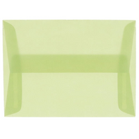 JAM Paper A10 Invitation Envelopes, 6 x 9.5, Translucent Vellum Leaf Green, 250 Pack (PACV853H)-Leaf green translucent envelope
