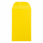 JAM Paper Enveloppes Colourées #3 Coin Commerciales - 2,5 po x 4,25 po - Jaune recyclé - Paquet de 50-Taille : Pièce #3 (2,5 x 4,25 pouces)