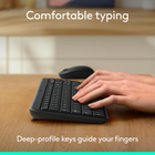 Logitech K250 Compact Wireless Keyboard - Graphite-Space-saving: with a compact layout that still includes number pad, arrow keys, and handy F-key shortcuts