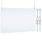 Eddie's Barrière de protection des caissiers 23,5" x 31,5" - Panneau de suspension en acrylique transparent (Kit d'écran)-23.5" x 31.5" - Kit d'écran complet