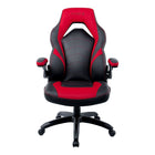 Staples Emerge Vortex Bonded Leather Gaming Chair - Black/Red-Black and red gaming chair