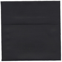 JAM Paper 5 x 5 Square Envelopes, Black Linen Recycled, 250 Pack (V01209H)-Black recycled envelope