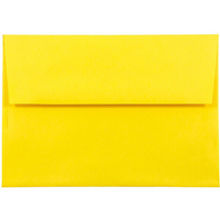 JAM Paper Enveloppes format livret Brite Hue de papier recyclé, ferm. gommée, 5 1/2 x 8 1/8 po, jaune, 100/pqt-Jaune