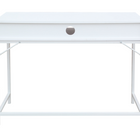 Simply Writing Desk - Blanc-Construction à cadre métallique robuste