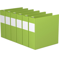 Davis Group Premium Economy Binder - D Ring - 3" - Lime Green - 6 Pack-3 Ring Binder