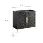 Modway - Awaken 36" Armoire à coiffeuse de salle de bain - Noir-8