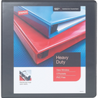 Staples – Reliure de présentation robuste à anneaux en D, 2 po, noir-Anneaux ronds montés à l'arrière permettant aux pages de reposer à plat
