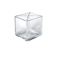 Azar Cube Pencil Holder With Divider, 4" x 4" x 4", 2/Pack (556354)-Clean lines and visibility of  writing instruments in an orgazinzed manner