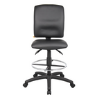 Nicer Interior - chaise de dessinateur multifonction en PU - noir-Le verrouillage de l'angle du dossier vous permet de fixer le dossier à n'importe quel angle pour un soutien personnalisé