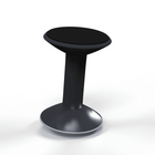 Storex Adjustable 12-18" Wiggle Stool - Non-Slip Base - Black-Soft, extra-thick cushion provides comfort and support for all-day use