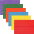 JAM Paper A6 Invitation Envelopes - 4.75 x 6.5 - Brite Hue Assorted Colours - 150 Pack -Assortment of coloured A6 Envelopes: Blue, Red, Orange, Green, Purple, and Yellow