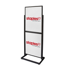 Futech BH-55F Support de plaque de signalisation au sol, 60 "x 24" x 15 ", Noir mat-Taille du cadre: 22 "L x 28" H