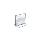 Azar Displays 5" x 5" Square Double Sided Stand Up Acrylic Sign Holder, 10 Pack (152728)-Perfect for tabletop displays, restaurant table displays and hotel concierge desks