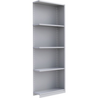 Metalware – Étagère enclenchable RK434, 5 tablettes, 36 x 24 x 100 po, gris pâle-Système de tablettes ajustables offrant un espace de rangement solide, mais économique qui convient à vos besoins
