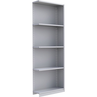Metalware – Étagère enclenchable RK434, 5 tablettes, 36 x 24 x 100 po, gris pâle-Système de tablettes ajustables offrant un espace de rangement solide, mais économique qui convient à vos besoins