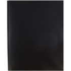 JAM Paper – Chemises POP en plastique, 2 poches, fermoirs de fixation à broches en métal, noir, paq./6-5