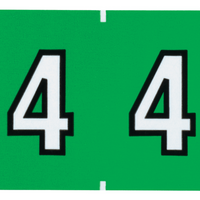 Pendaflex Numeric End Tab Light Green Filing Labels - 4 - 500 Pack-Compatible with DataFile L8700 series labels