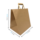 Reliabag - Sac En Papier Avec poignees Plates, Kraft, 14 po L X 10 po P X 15,75 po H, Paquet De 250-Poignees plates renforcees