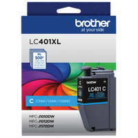 Brother Genuine LC401XLCS High-Yield Cyan Ink Cartridge-Professional colour inkjet print quality you can consistently rely on for up to 500 pages