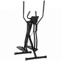 Soozier - Appareil De Fitness Gazelle Glider Air Walker Vélo Elliptique Avec Quatre Niveaux De Résistance-Mouvement multidirectionnel à 360 degrés permettant des déplacements d’avant en arrière et latéraux  