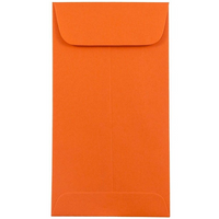 JAM Paper Enveloppes à monnaie nº 7, 3 3/8 x 6 po, papier recyclé Brite Hue orange, 500/paquet-Enveloppes à monnaie