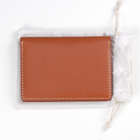 Decent Living Leather Passport Holder - Brown-Eco-Friendly: Packaged in a sustainable cotton bag