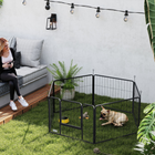 PawHut 6-Panel Heavy Duty Dog Playpen with Door for Small Dogs - 23.5" H-Keeps your pet safely confined while offering more space to play, sleep, and exercise